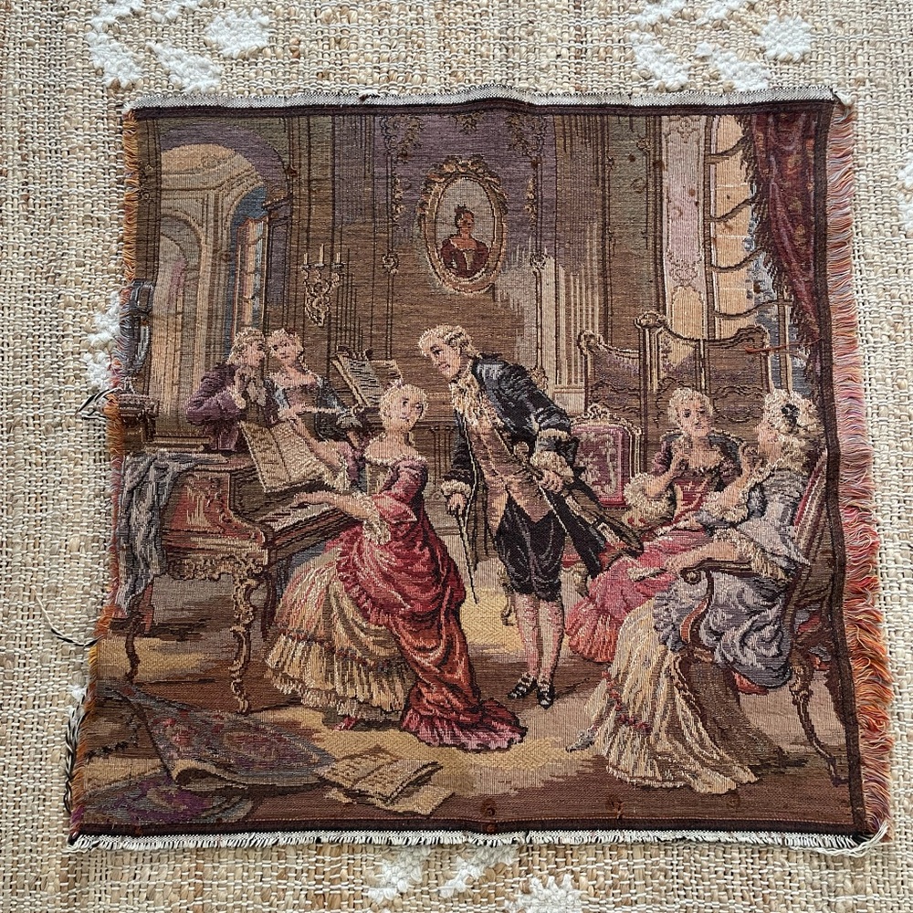 Vintage French Pictorial Tapestry